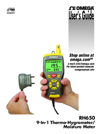 Thumbnail of document Manual - RH650 Handheld Multi-Functional Thermo-Hygrometer